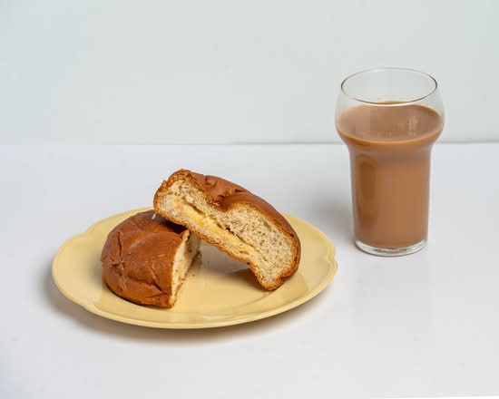 Bun Maska with Chai - Popular breakfast combo at RAS Indian Mart & Eatery in Edmonton
