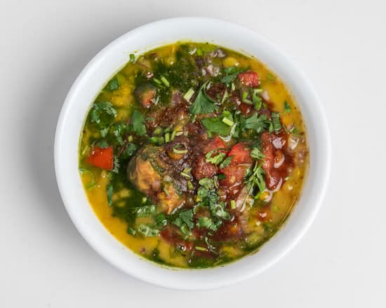 Ragda Samosa - Popular chaat dish at RAS Indian Mart & Eatery in Edmonton